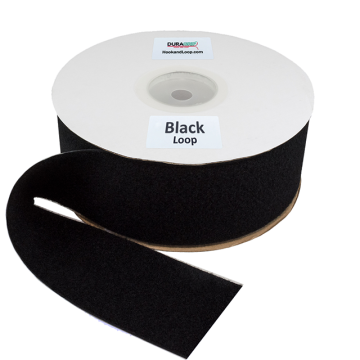 4" - DuraGrip brand Peel & Stick Loop: Rubber - Black DG40BLLR
