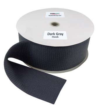 DuraGrip® Brand - 6" Dark Gray Hook Sew-On