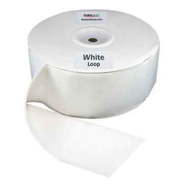 4" - DuraGrip brand Peel & Stick Loop: Rubber - White DG40WHLR