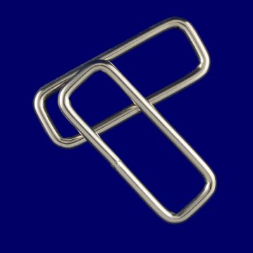 1" - DuraGrip brand Nickel Plated Rectangular Rings - Nickel NP1400-10W