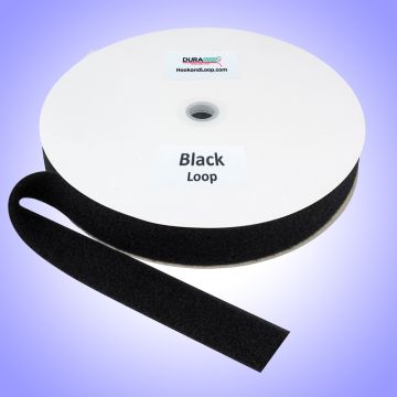 DuraGrip® Brand - 1.5" Black Polyester Loop Sew-On