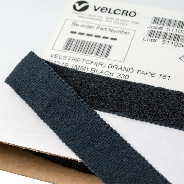 1" - VELCRO® brand VELSTRETCH® Stretch Loop - Black 195519