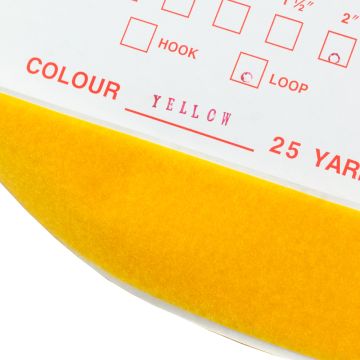 1.5" - DuraGrip brand Peel & Stick Loop: Rubber - Yellow DG15YWLR