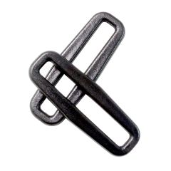 2" - DuraGrip brand Plastic Rectangular Rings - Black BN401-0200-BLAC