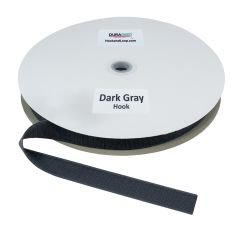 1" - DuraGrip brand Peel & Stick Hook: Rubber - Dark Gray DG10DGHR