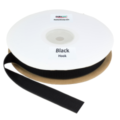 1.5" - DuraGrip brand Peel & Stick Hook: Rubber - Black DG15BLHR