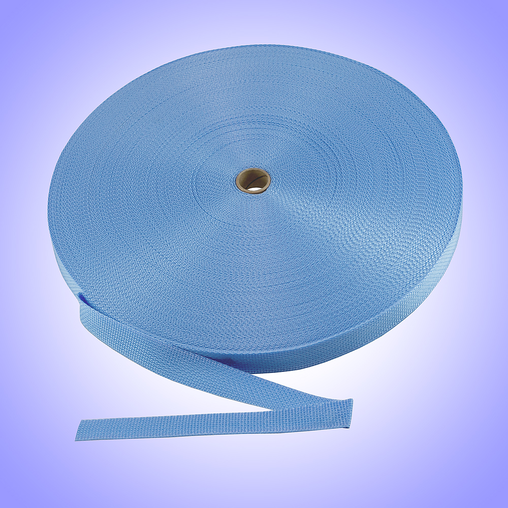 1.5" - DuraGrip brand Heavyweight Polypropylene Webbing - Light Blue DG15LBWEBB-HW