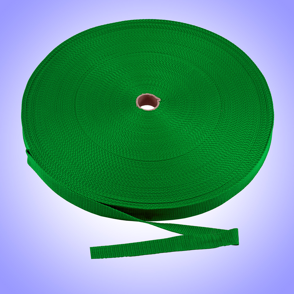 2" - DuraGrip brand Heavyweight Polypropylene Webbing - Green DG20GRWEBB-HW