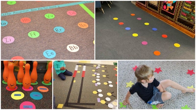 Hook and loop used in the classroom for various activities