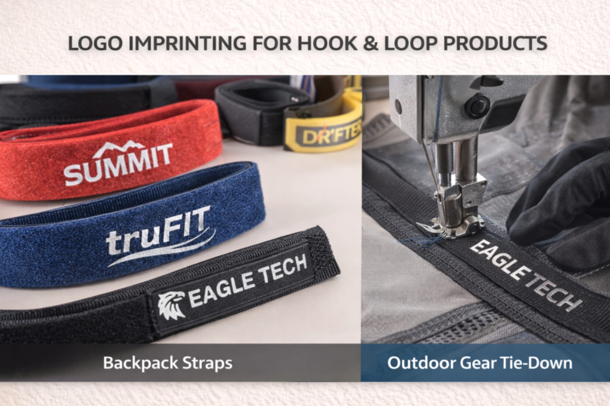 Logo Imprinting for Hook and Loop Products