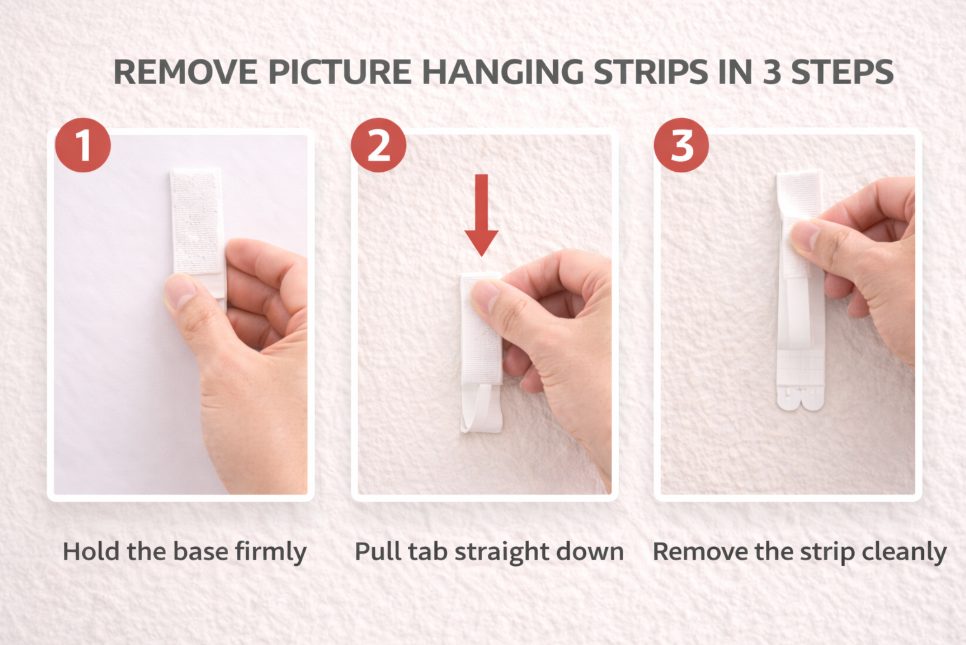 Removing Command Strips Without Damage
